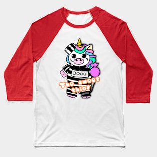 Unicorn with phrase - The sweet thief Baseball T-Shirt